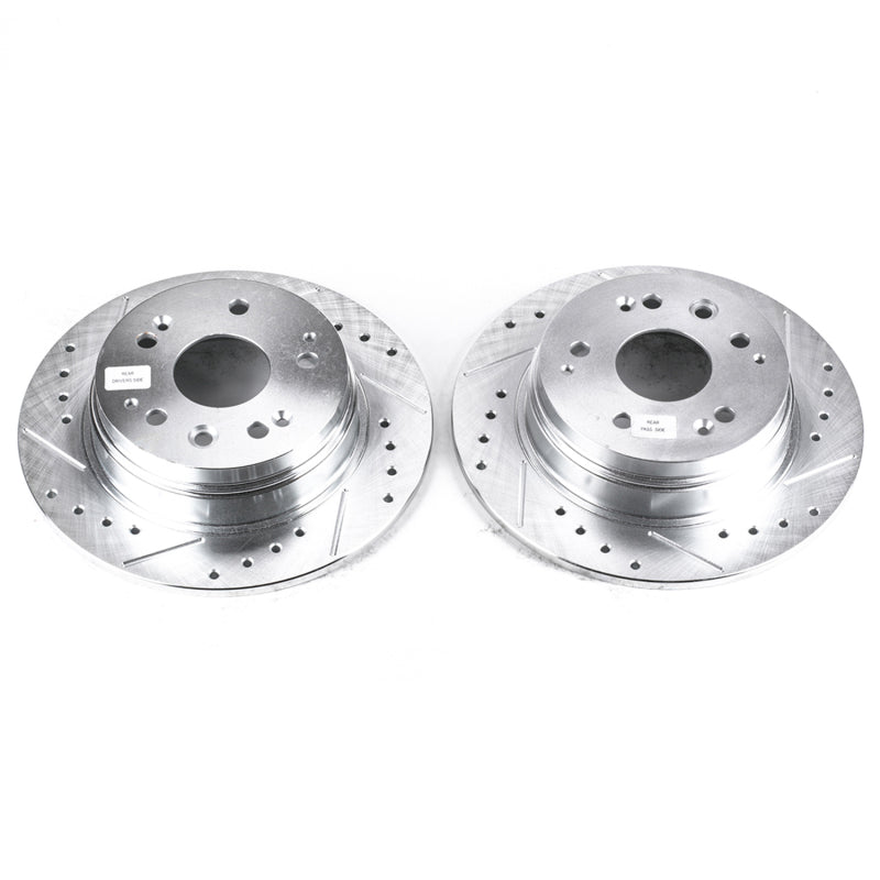 PowerStop fits Acura 01-03 CL Rear Evolution Drilled & Slotted Rotors - Pair