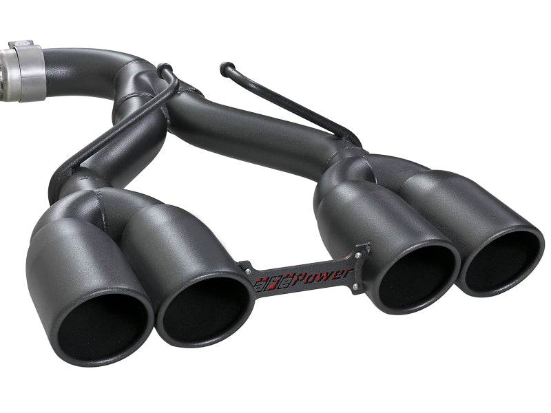 AFE 49-38073-B Series 2.5in 304 SS Cat-Back Exhaust w/ Black Tip 18-20 fits Jee