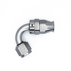 DeatschWerks 6-02-0875 8AN Female Flare Swivel 120-degree Hose End - PTFE