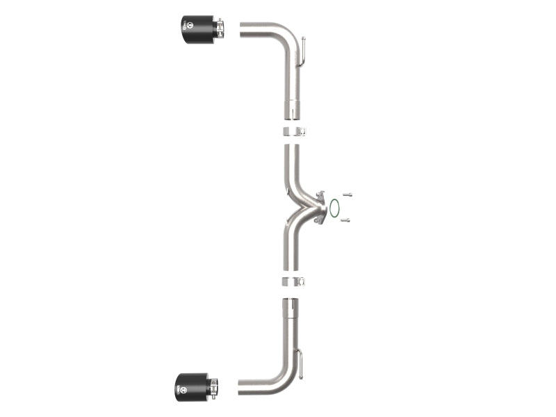 AFE 49-37014-B  2-1/2in 304 SS Axle-Back Exhaust w/ Black Tip 14-18 fits Mazda