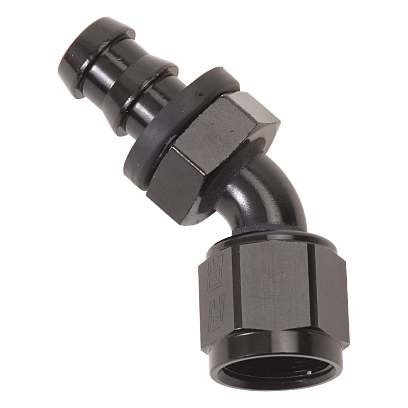 Russell 624073 Performance -4 AN Twist-Lok 45 Degree Hose End (Black)