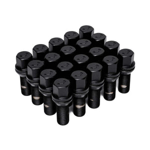 Vossen LUG-B1450-45-BC Lug Bolt - 14x1.5 - 45mm - 17mm Hex - Cone Seat - Blk (Set of 20)