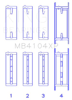 KING KINGMB4104XP0.5 fits MB4104XP0.5 fits Nissan VG30DE/VG30DETT (Size +0.5) P