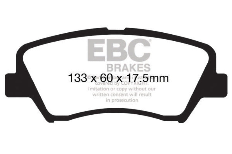 EBC DP21874 13+ fits Hyundai Elantra 1.8 Greenstuff Front Brake Pads