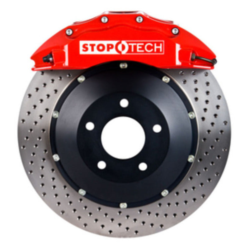 StopTech 83.114.6800.72 fits Audi 08-10 S5 Front BBK w/ Red ST-60 Calipers Drilled 380x32mm Rotors Pads Lines