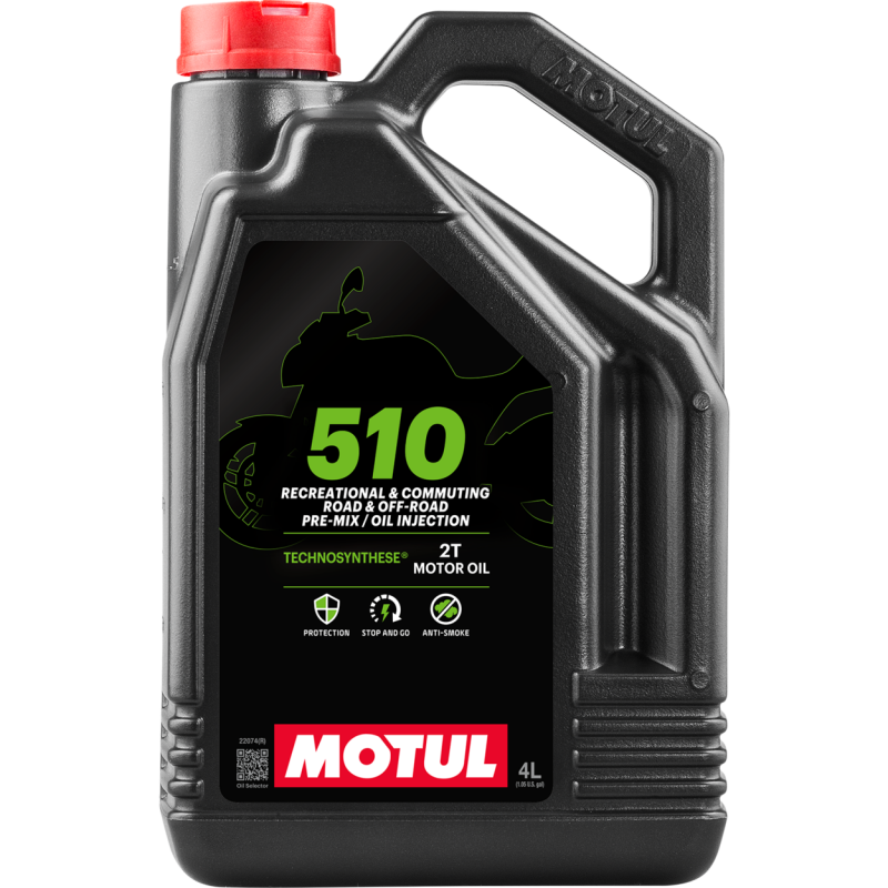 Motul 104030 510 2T Pre-Mix Oil Injection 4X4L