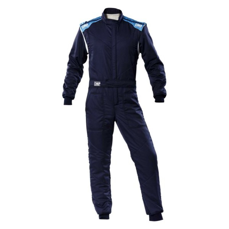 OMP IA0-1828-E01-244-56 First-S Overall Navy Blue/Cyan - Size 56 (Fia 8856-2018)