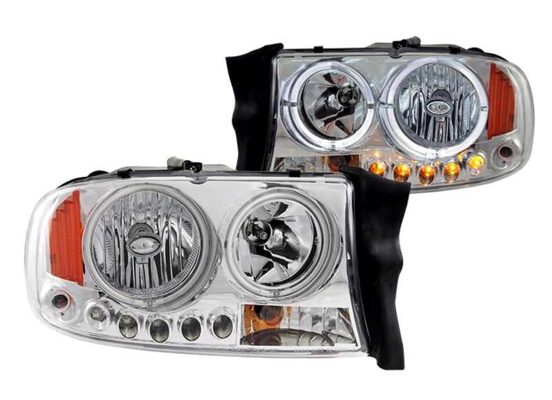 ANZO 111193 Projector Headlights With Halo Chrome fits Dodge 97-04 Dakota