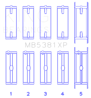 King MB5381XP020 Holden 253/308CI 5.0L/5.7L (Size .020) Main Bearing Set