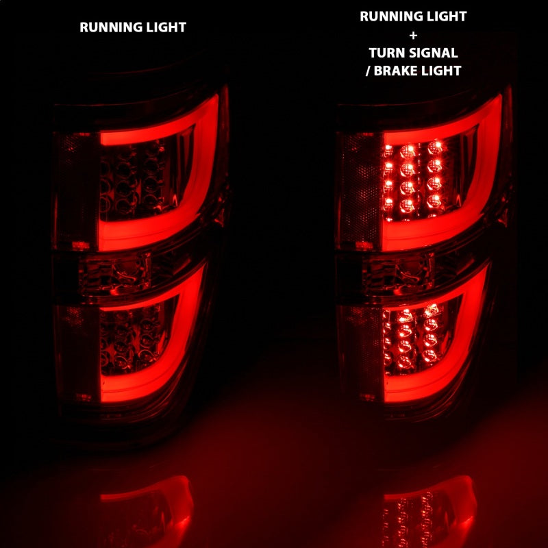 ANZO 311260 2013 fits Ford 09-20 F-150 LED Taillights Red/Clear