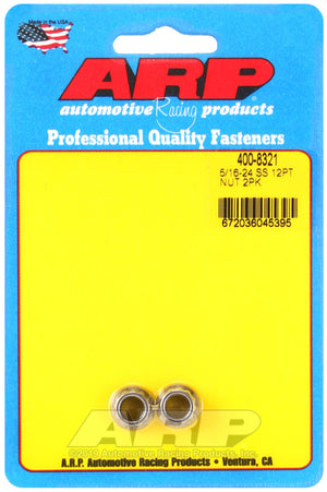 ARP 400-8321 5/16 x 24 SS 12pt Nut Kit