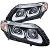 ANZO 121479 2015 fits Honda 12-20 Civic Projector Headlights w/ U-Bar Black