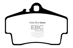 EBC DP31208C 98-05 fits Porsche 911 (996) (Cast Iron Rotor only) 3.4 Carrera 2 Redstuff Rear Brake Pads
