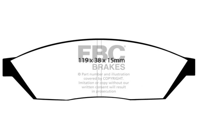 EBC DP2374 fits Honda 82-84 Civic Hatchback 1.3 (4 Speed) Greenstuff Front Brake Pads