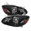 5073754 Xtune fits Toyota 03-06 Corolla Crystal Headlights Black HD-JH-TC03-AM