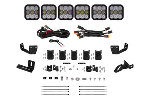 Diode Dynamics DD7816 Prinsu/Sherpa Roof Racks SS5 6-Pod CrossLink Mounting Kit - Sport White Combo