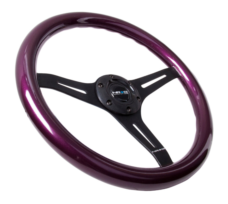 NRG ST-015BK-PP ST-015BK-PP Classic Wood Grain Steering Wheel Purple