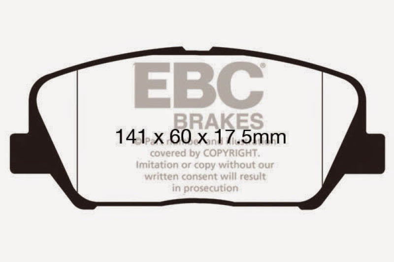 EBC DP22172 fits Hyundai 12-15 Veloster 1.6 Turbo Greenstuff Front Brake Pads