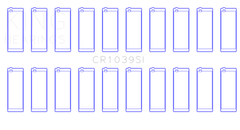 King CR1039SI0.75 fits Ford 415 (Size +.75) Connecting Rod Bearing Set