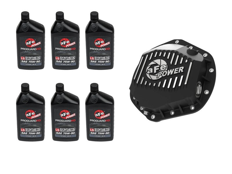 aFe 46-7706AB Power Front/Rear Diff Cover Kit w/ Oil 01-10 fits GM Diesel Trucks V8 (AAM 9.25 & AAM 11.5-14)