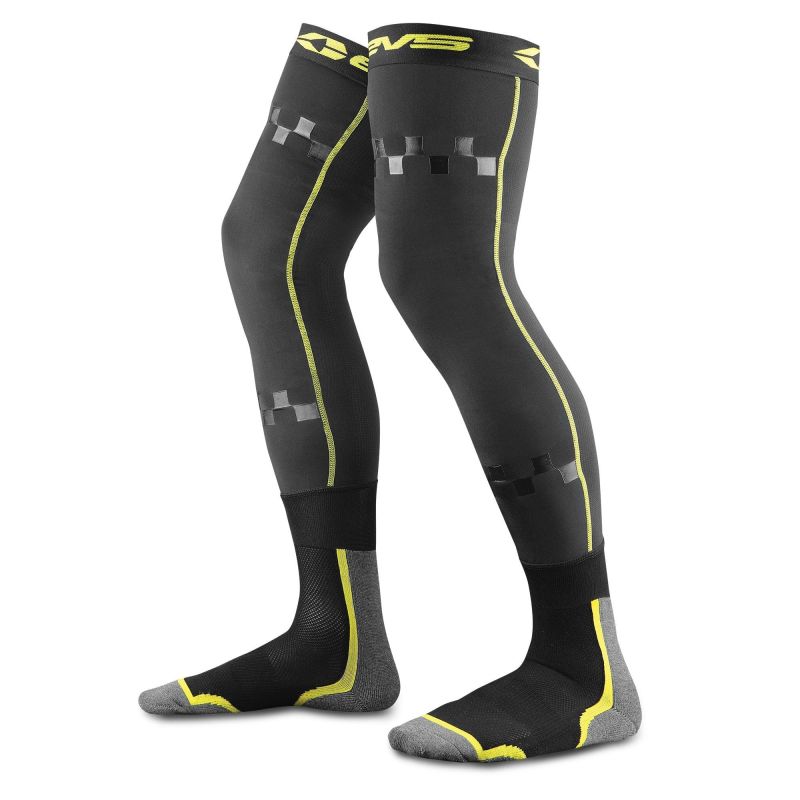 EVS FSN-HIVIZ-Y Fusion Sock Combo Black/Hivis - Youth