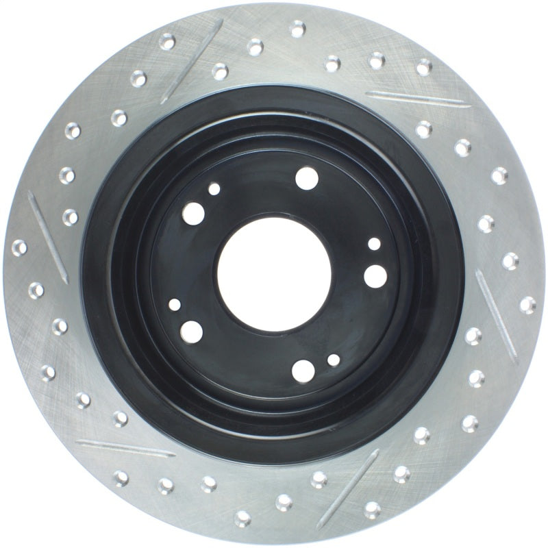 Stoptech 127.40068L 09-10 Acura TSX / 08-10 Honda Accord Coupe/05-10 Sedan Left Rear Slotted & Drilled Rotor