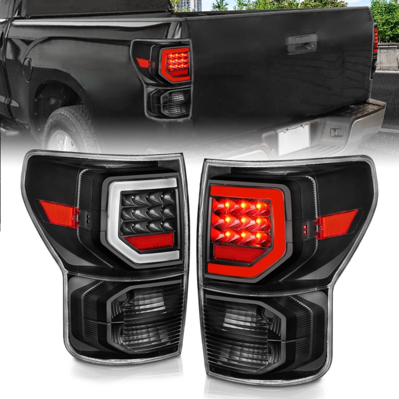 Anzo 311386 07-11 fits Toyota Tundra Full LED Tailights Black Housing Clear Lens G2 (w/C Light Bars)