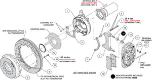 Wilwood kit rear XRS4R big ford new style 2.50 offset 13.00 rotor GT