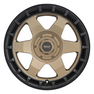 Weld Off-Road Ridge 20x9 - 6x135 / 6x139.7 BP - ET0 - 106.1mm CB - Satin Bronze Wheel (Black Ring)