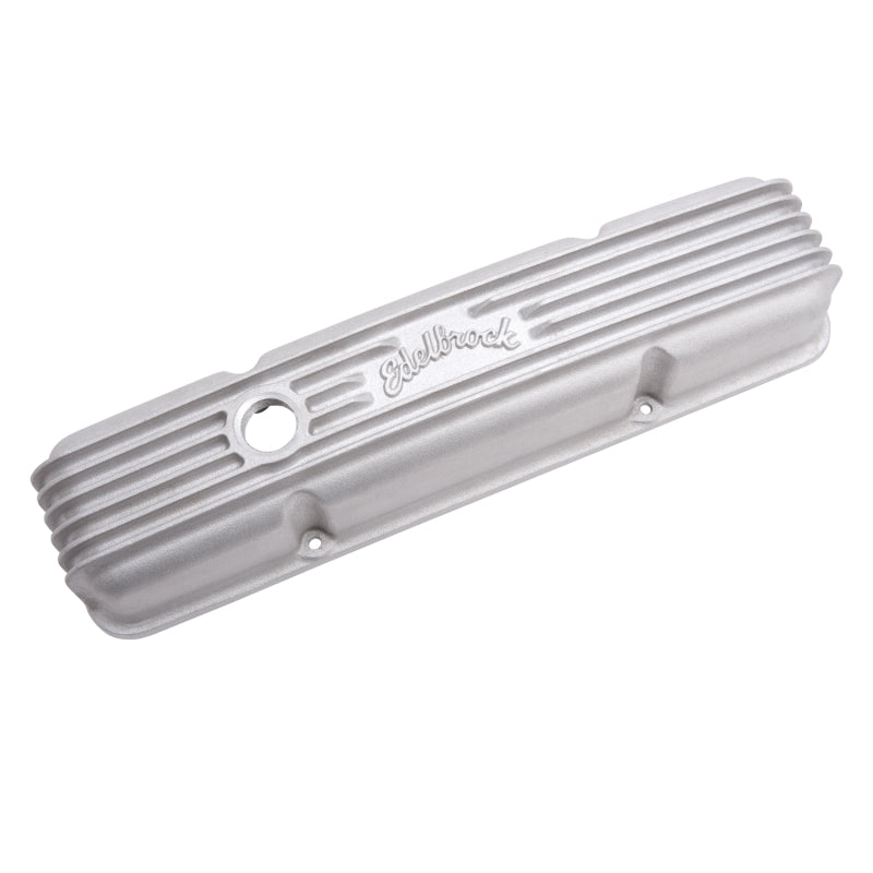 Edelbrock 41449 Valve Cover Classic Series fits Chevrolet 1959-1986 262-400 CI V8 w/ Oil Fill Hole Satin