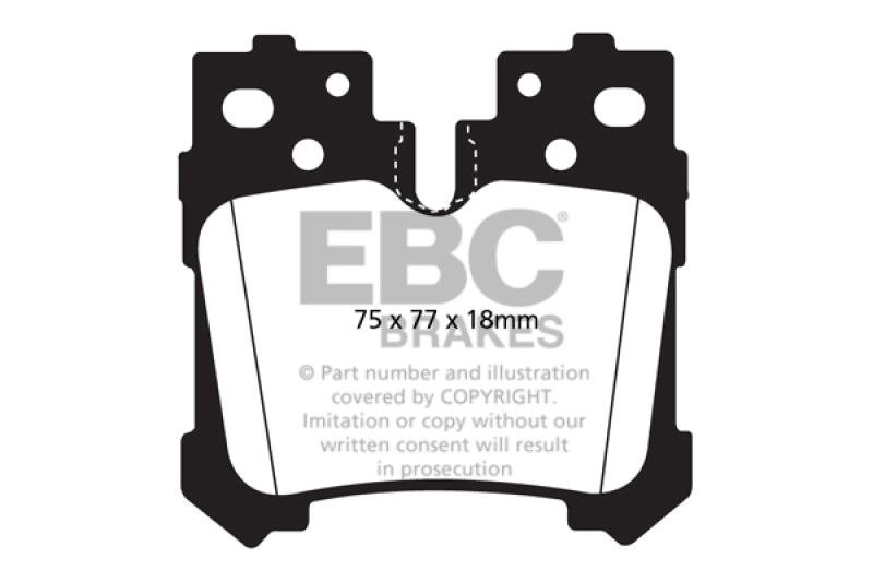 EBC DP21812 07+ fits Lexus LS460 4.6 Greenstuff Rear Brake Pads