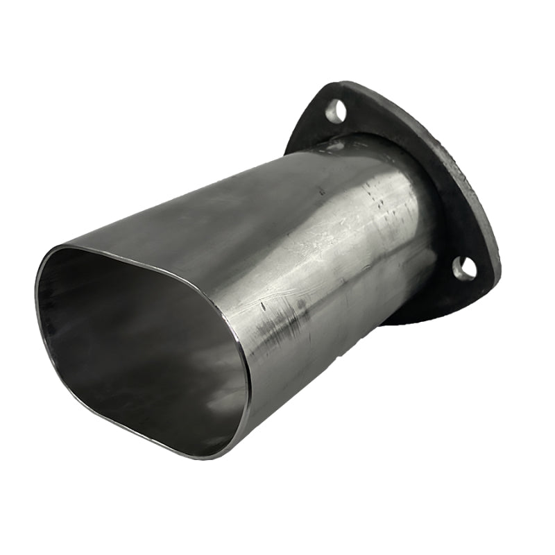 Granatelli 313534 3.0in Round to 3.0in Oval Exhaust Adapter w/Floating 3 Bolt Header Flange