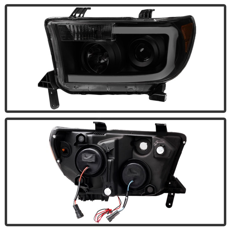 9030413 Xtune fits Toyota 07-13 Tundra LED Light Bar Projector Headlights Blac