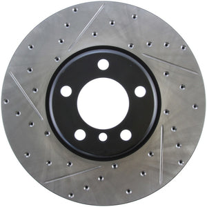 Stoptech 127.34140R fits BMW 12-15 335i / 2014 428i / 2015 235i/228i Front Right Slotted & Drilled Sport Brake Rotor