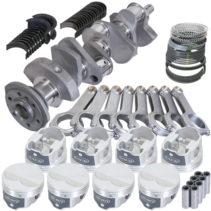 Eagle 12302000 fits Chevy 350 3.480in Crank 5.700in H-Beam -3.7cc Flat Top 4.000in Pistons Rotating Assembly