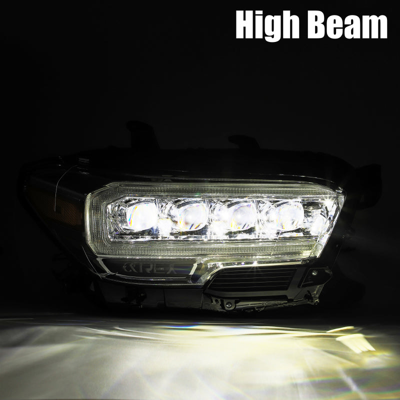 AlphaRex 880705 fits Toyota 16-20 Tacoma NOVA LED Projector Headlight Plank Style Alpha Black w/Activation Light