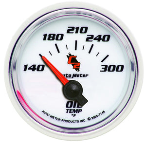 AutoMeter 7148 Autometer C2 Electric Oil Temperature 2 1/16in 140-300 F Gauge