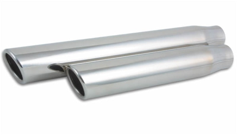Vibrant 1578 3.5in Round SS Truck/SUV Exh Tip Single wall Angle Cut Rolled Edge