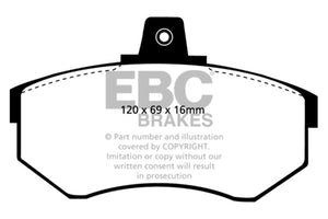 EBC UD227 84-87 fits Audi 4000 1.8 Ultimax2 Front Brake Pads