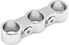 Bikers Choice 489605 Chrome Plain Oil Hose Separator For 3 Hoses