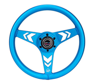 NRG RST-070-BL RST-070-BL Aluminum Steering Wheel 330mm - Arow Cutout -