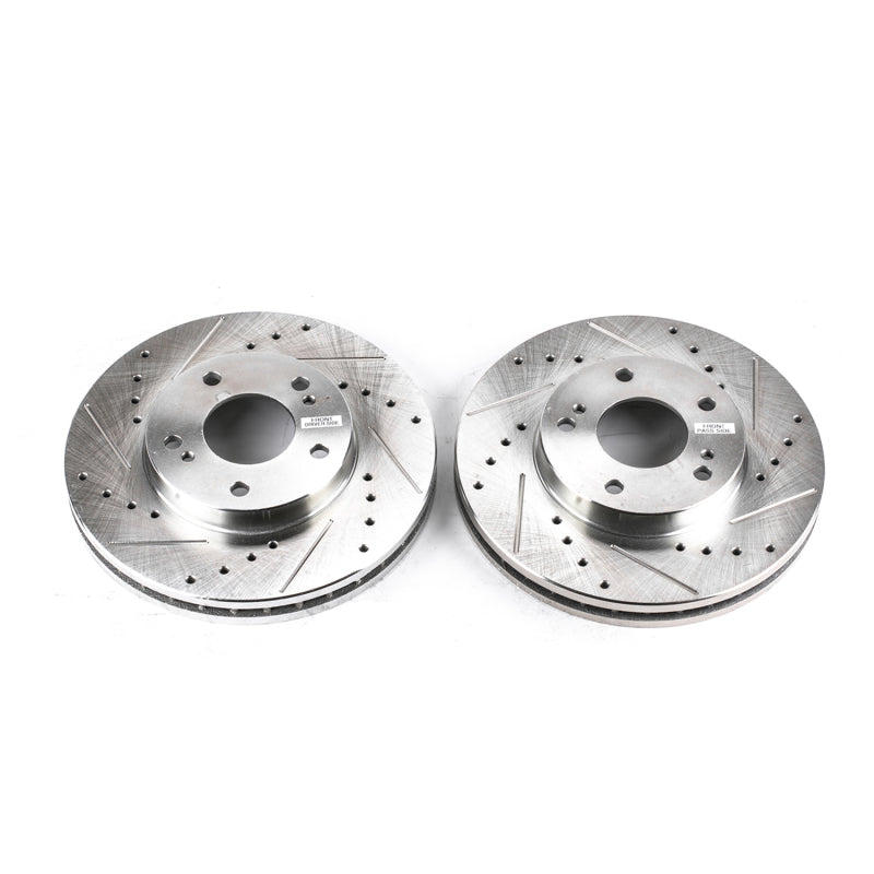 PowerStop fits Nissan 89-96 300ZX Front Evolution Drilled & Slotted Rotors -
