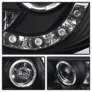Spyder 5078650 fits Toyota 05-11 Tacoma Projector Headlights LED Halo LED Blk S