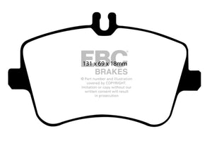 EBC UD872 02-05 fits Mercedes-Benz C230 (W203) 1.8 Supercharged (European Model) Ultimax2 Front Brake Pads