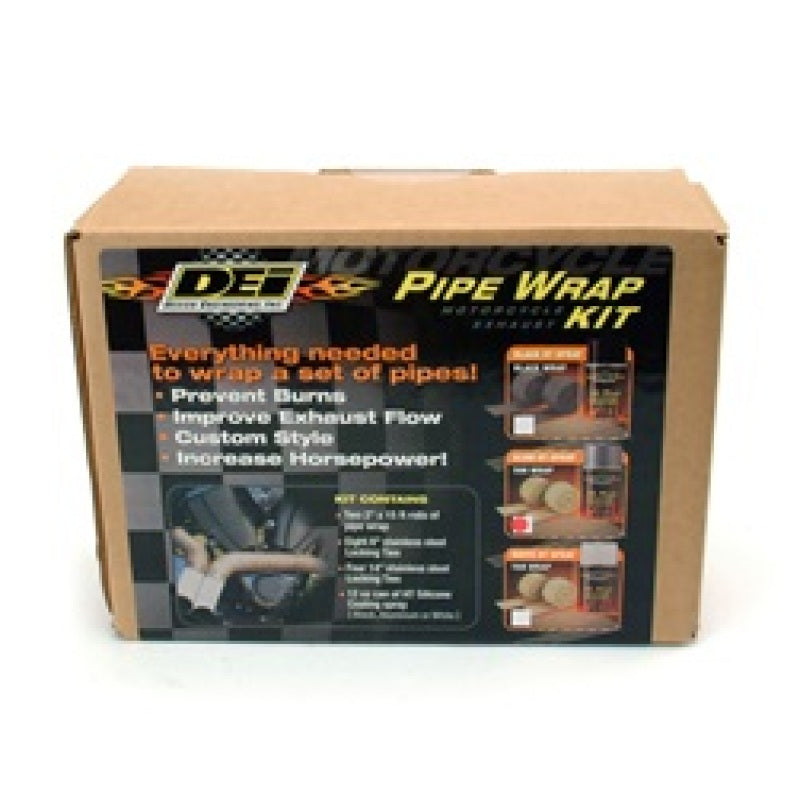 DEI  10331 Powersport Motorcycle Exhaust Wrap Kit - Tan Wrap w/Aluminum HT Silic