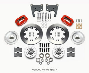 Wilwood 140-15197-R fits Forged Dynalite Front Kit 12.19in Red 65-72 CDP C Body