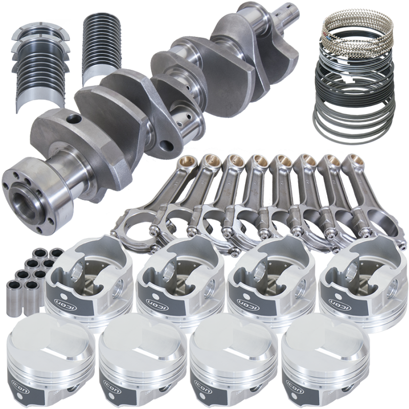 Eagle 18326L070 fits Chevy 454 1Pc 4.000in Crank 6.135in I-Beam Rods 43cc Dome 4.320in Pistons Rotating Assembly