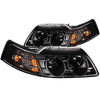 ANZO 121042 1904 fits Ford 99-20 Mustang Projector Headlights Black