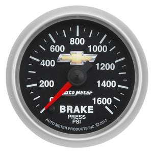 AutoMeter 880450 Autometer Performance Parts 52mm 0-1600 PSI Brake Pressure COPO fits Camaro Gauge Pack