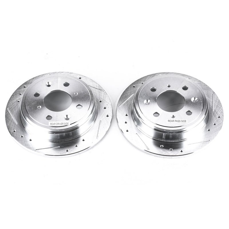 PowerStop fits Acura 90-01 Integra Rear Evolution Drilled & Slotted Rotors -
